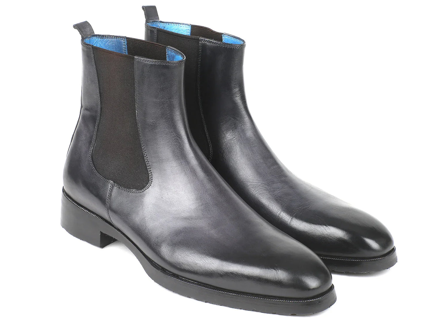 Paul Parkman Black & Gray Chelsea Boots (ID#BT661BLK) - Which Mark