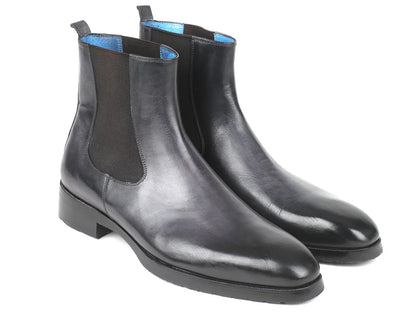 Paul Parkman Black & Gray Chelsea Boots (ID#BT661BLK) - Which Mark