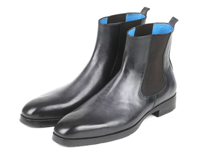 Paul Parkman Black & Gray Chelsea Boots (ID#BT661BLK) - Which Mark