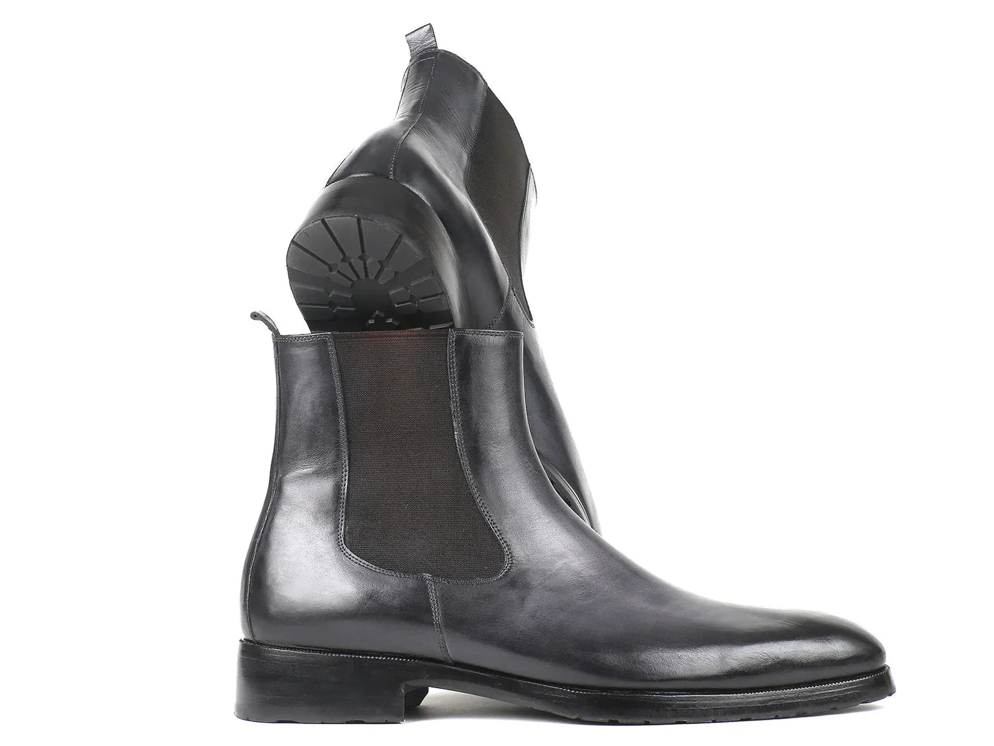 Paul Parkman Black & Gray Chelsea Boots (ID#BT661BLK) - Which Mark