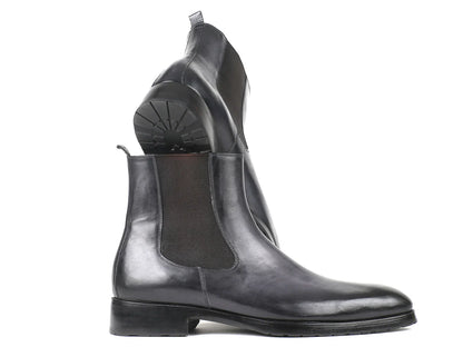 Paul Parkman Black & Gray Chelsea Boots (ID#BT661BLK) - Which Mark