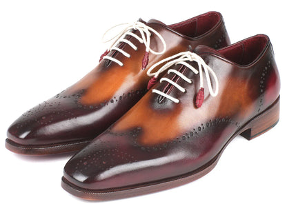 Paul Parkman Bordeaux & Camel Wingtip Oxfords (ID#097BY30) - Which Mark