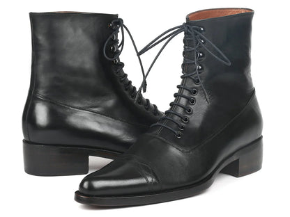 Paul Parkman Men's Goodyear Welted Boots Black Leather (ID#CW477-BLK) - Which Mark