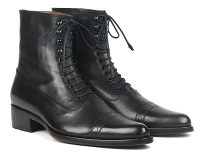 Paul Parkman Men's Goodyear Welted Boots Black Leather (ID#CW477-BLK) - Which Mark