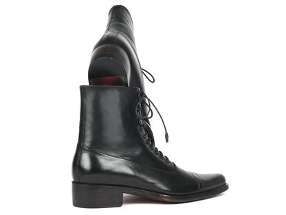 Paul Parkman Men's Goodyear Welted Boots Black Leather (ID#CW477-BLK) - Which Mark