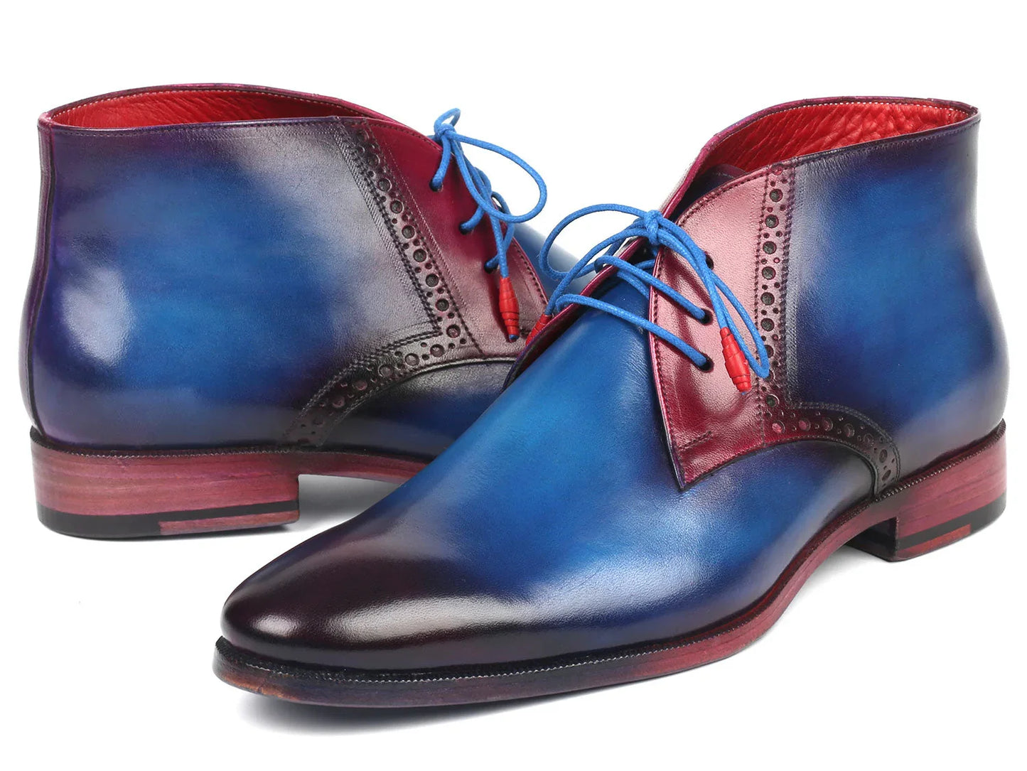 Paul Parkman Men's Chukka Boots Blue & Purple (ID#CK55U7) - Which Mark