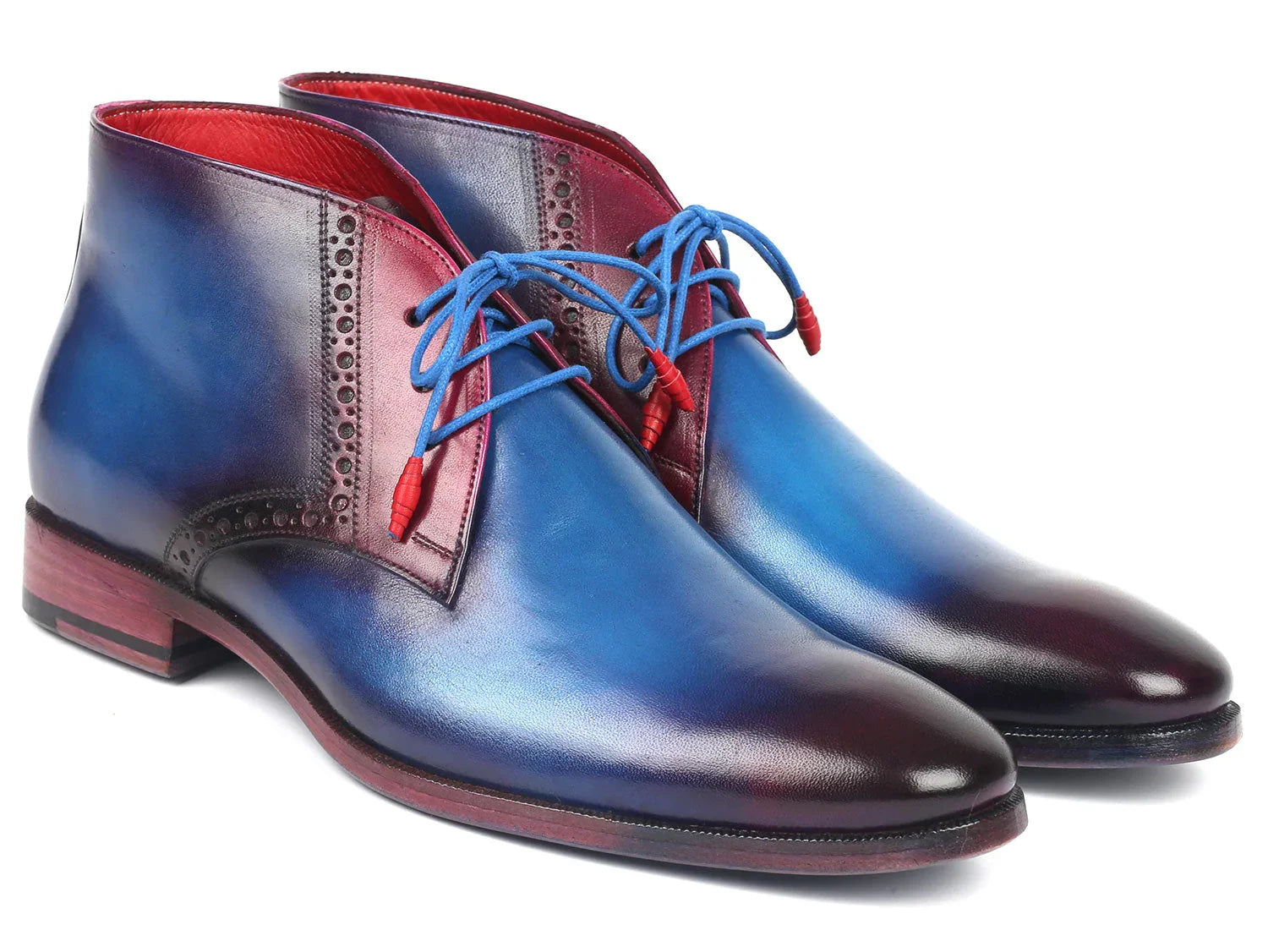 Paul Parkman Men's Chukka Boots Blue & Purple (ID#CK55U7) - Which Mark