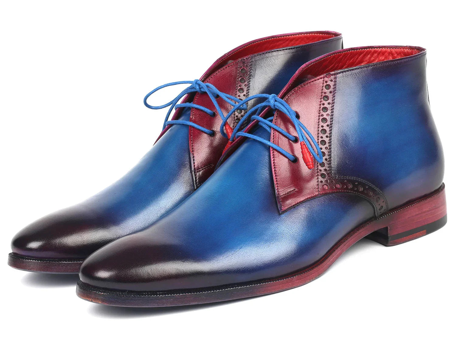 Paul Parkman Men's Chukka Boots Blue & Purple (ID#CK55U7) - Which Mark