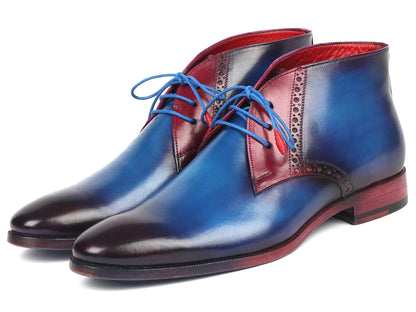 Paul Parkman Men's Chukka Boots Blue & Purple (ID#CK55U7) - Which Mark