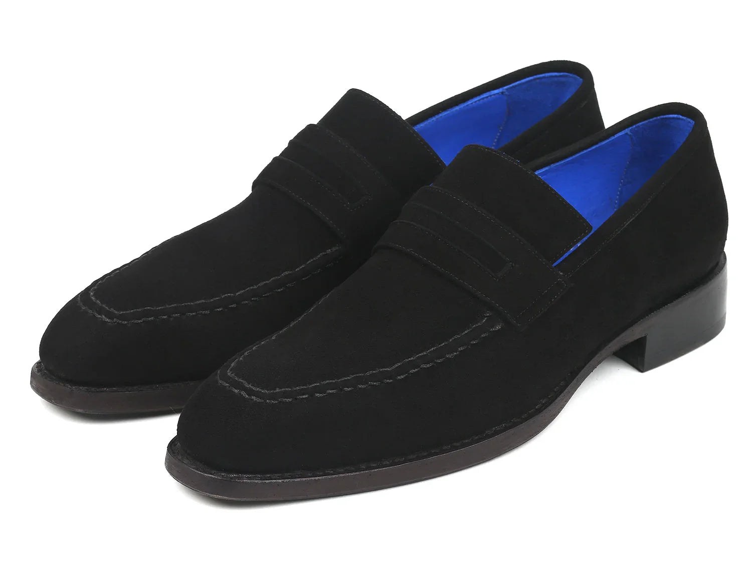 Paul Parkman Black Suede Goodyear Welted Loafers (ID#38AX95) - Which Mark