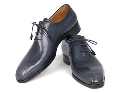 Paul Parkman Men's Navy Wholecut Oxfords (ID#KR254NVY) - Which Mark
