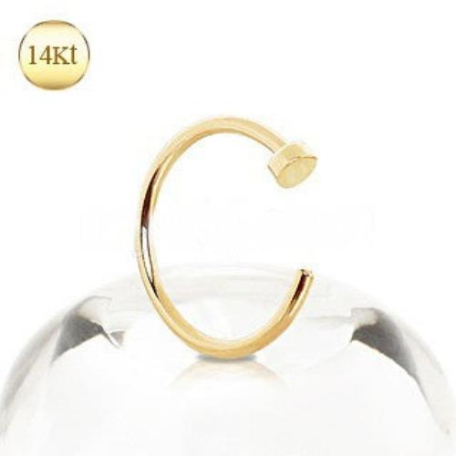 14Kt Yellow Gold Nose Hoop Ring - Which Mark