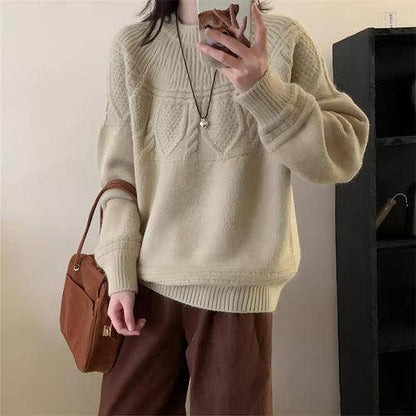 French Retro Soft Glutinous Twisted Sweater For Women - Which Mark