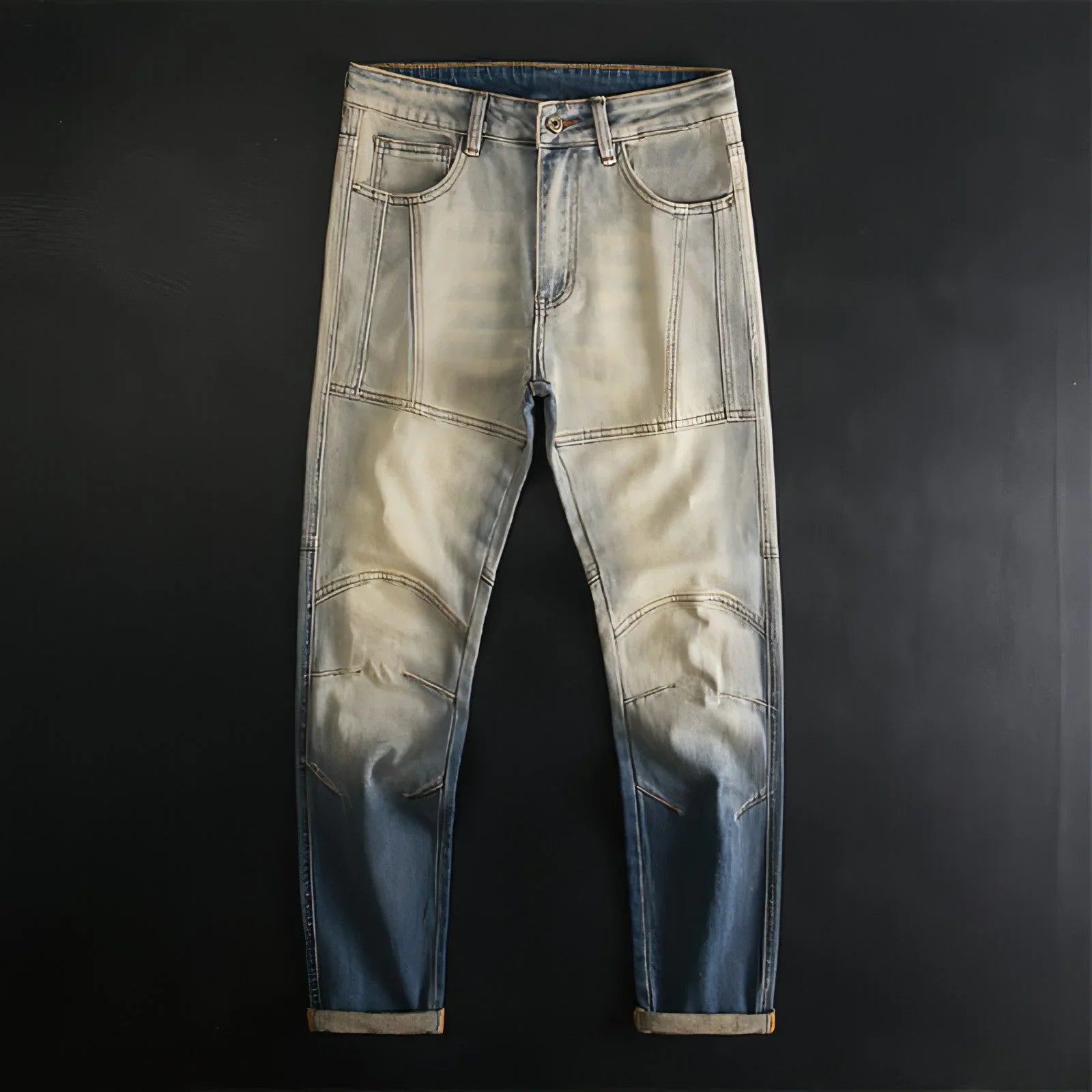 UrbanEase™ Retro Patchwork Motorcycle Jeans Men - Which Mark