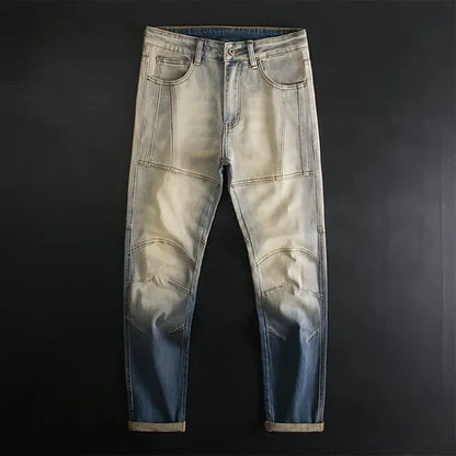 UrbanEase™ Retro Patchwork Motorcycle Jeans Men - Which Mark