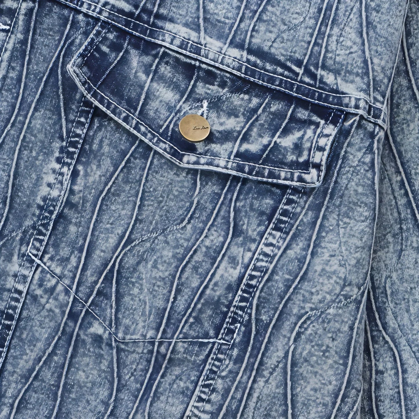 Jacquard Stone Washed Denim Jacket For Men And Women - Which Mark