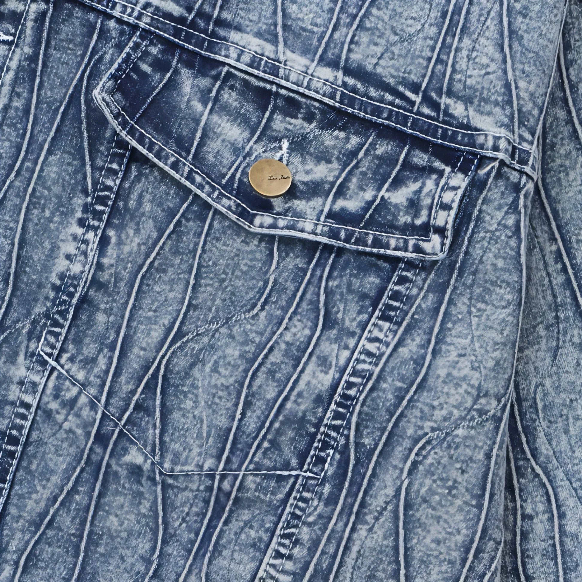 Jacquard Stone Washed Denim Jacket For Men And Women - Which Mark