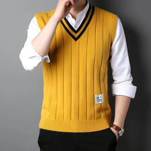 Vest Men's Sleeveless Thermal Sweater - Which Mark