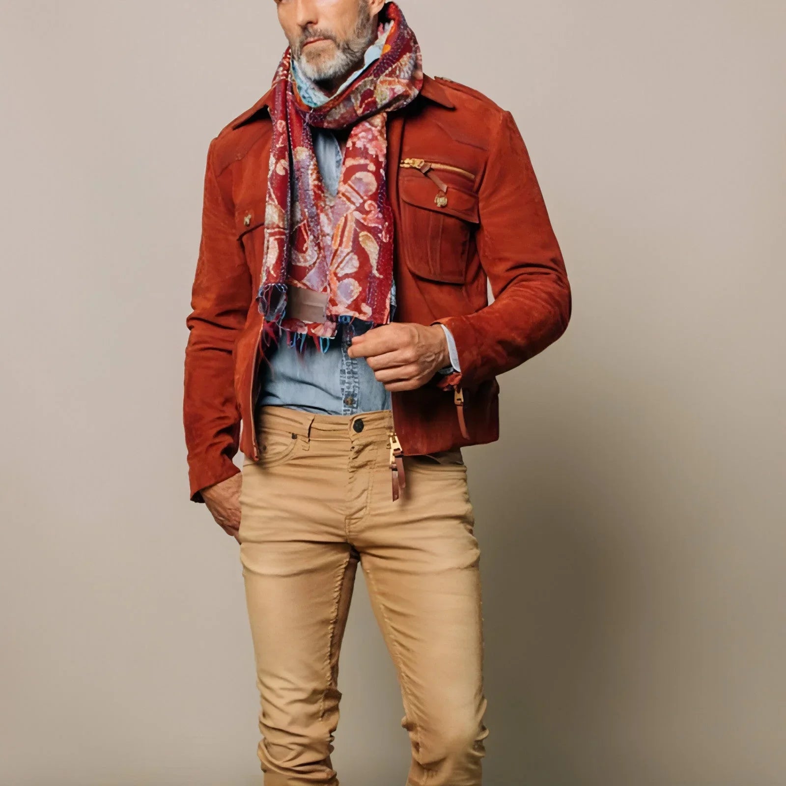 1.A Slim Fit Solid Color Fashion Jacket For Men - Which Mark