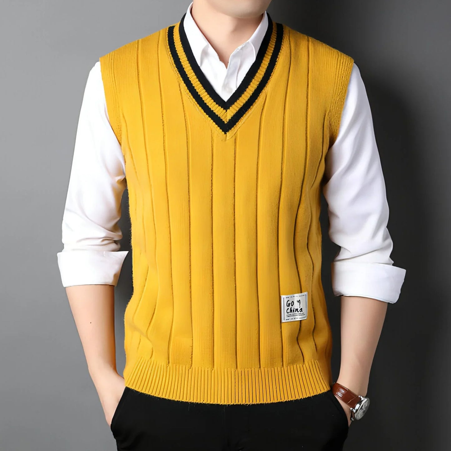 Vest Men's Sleeveless Thermal Sweater - Which Mark
