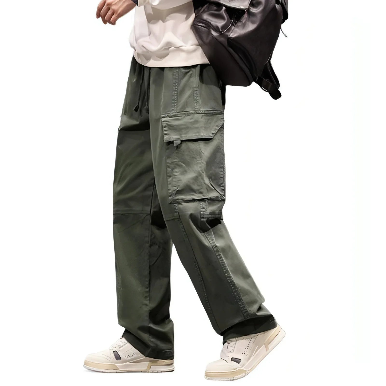 Autumn And Winter New Straight Loose Oversized Cargo Pants Jeans Men - Which Mark