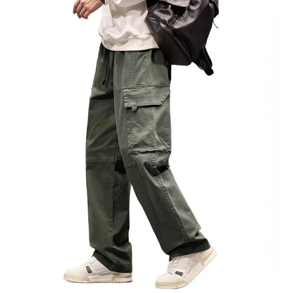 Autumn And Winter New Straight Loose Oversized Cargo Pants Jeans Men - Which Mark