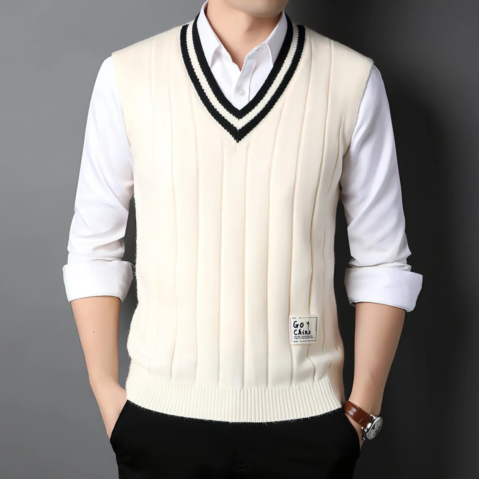 Vest Men's Sleeveless Thermal Sweater - Which Mark