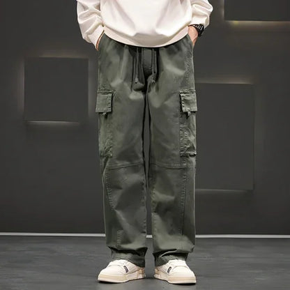Autumn And Winter New Straight Loose Oversized Cargo Pants Jeans Men - Which Mark