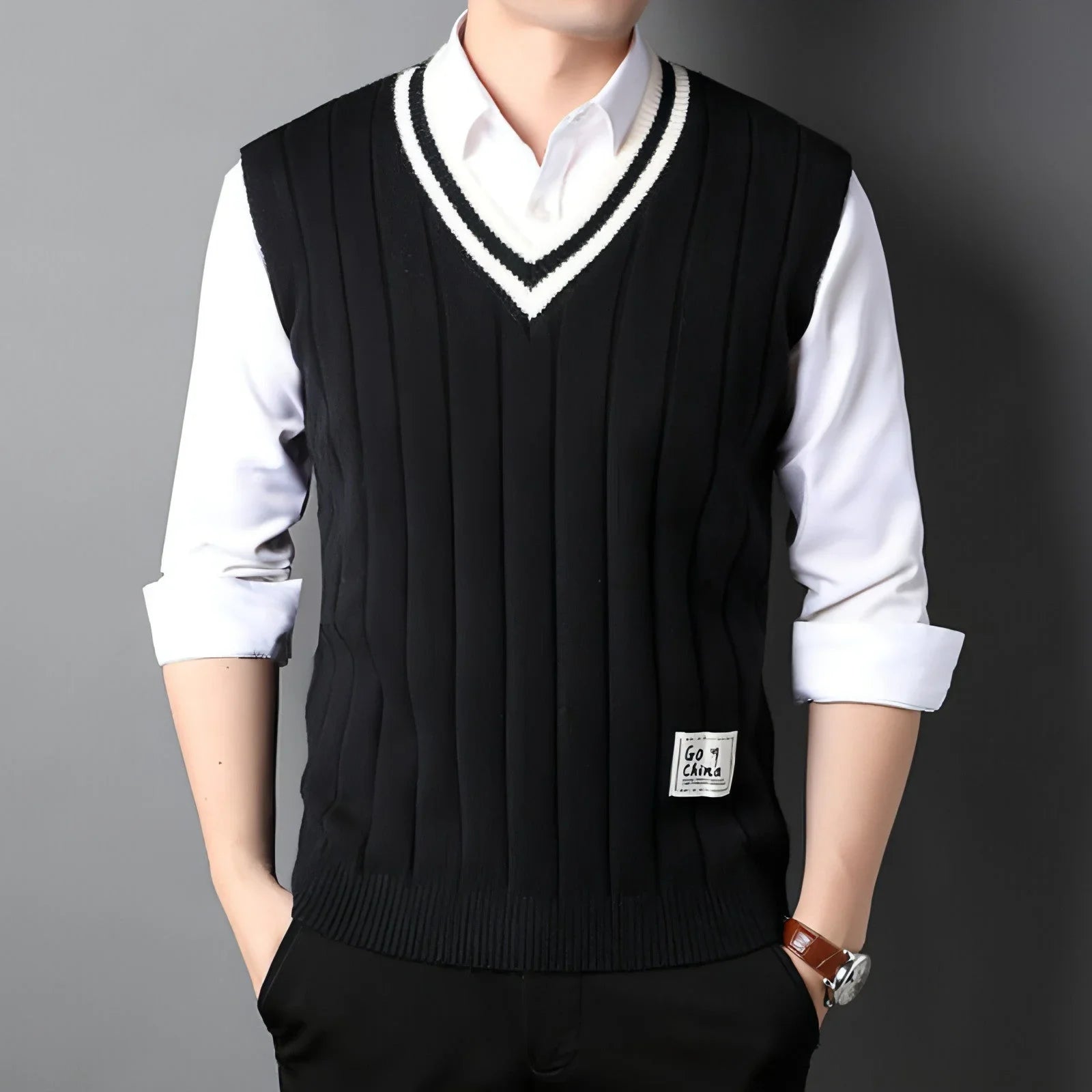 Vest Men's Sleeveless Thermal Sweater - Which Mark