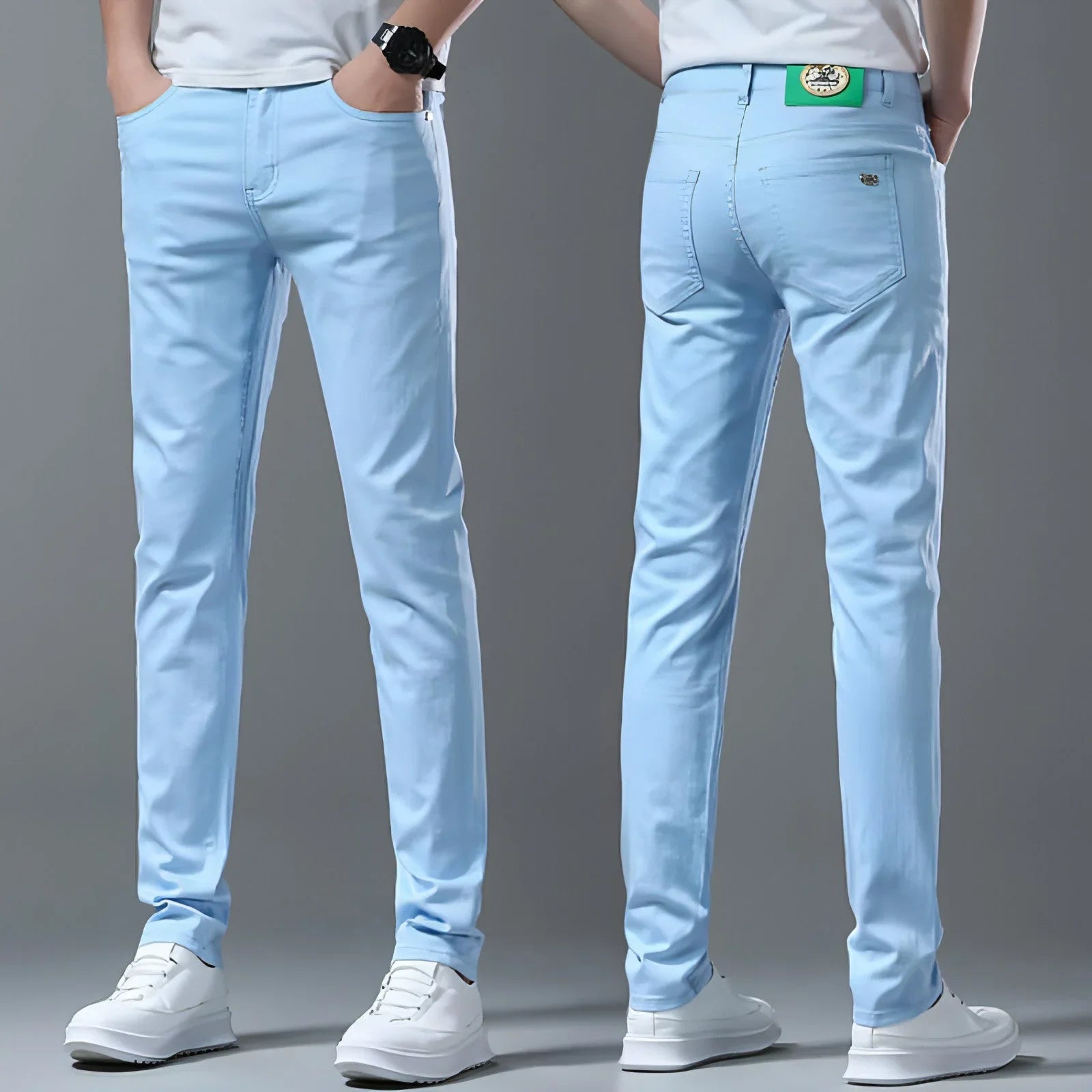 Men's Korean Style Slim-fitting Ankle-tied Youth High-end Pants - Which Mark