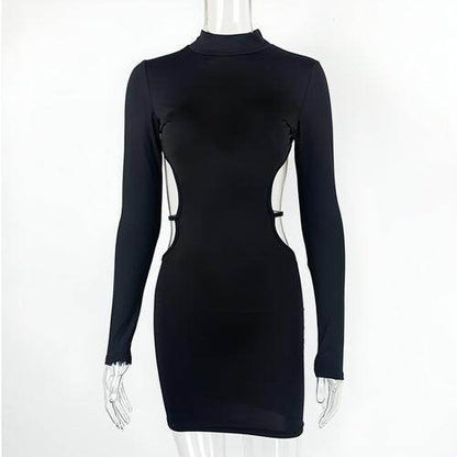 Women's Fashion Midriff Outfit Sheath Dress - Which Mark