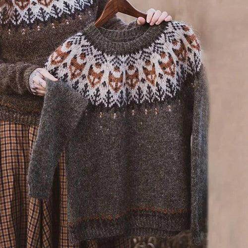 Women's European And American National Style Jacquard Sweater - Which Mark