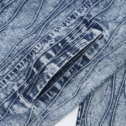 Jacquard Stone Washed Denim Jacket For Men And Women - Which Mark