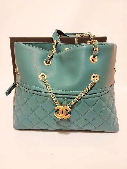 Tote Chain Gold Metal Shoulder Bag - Which Mark