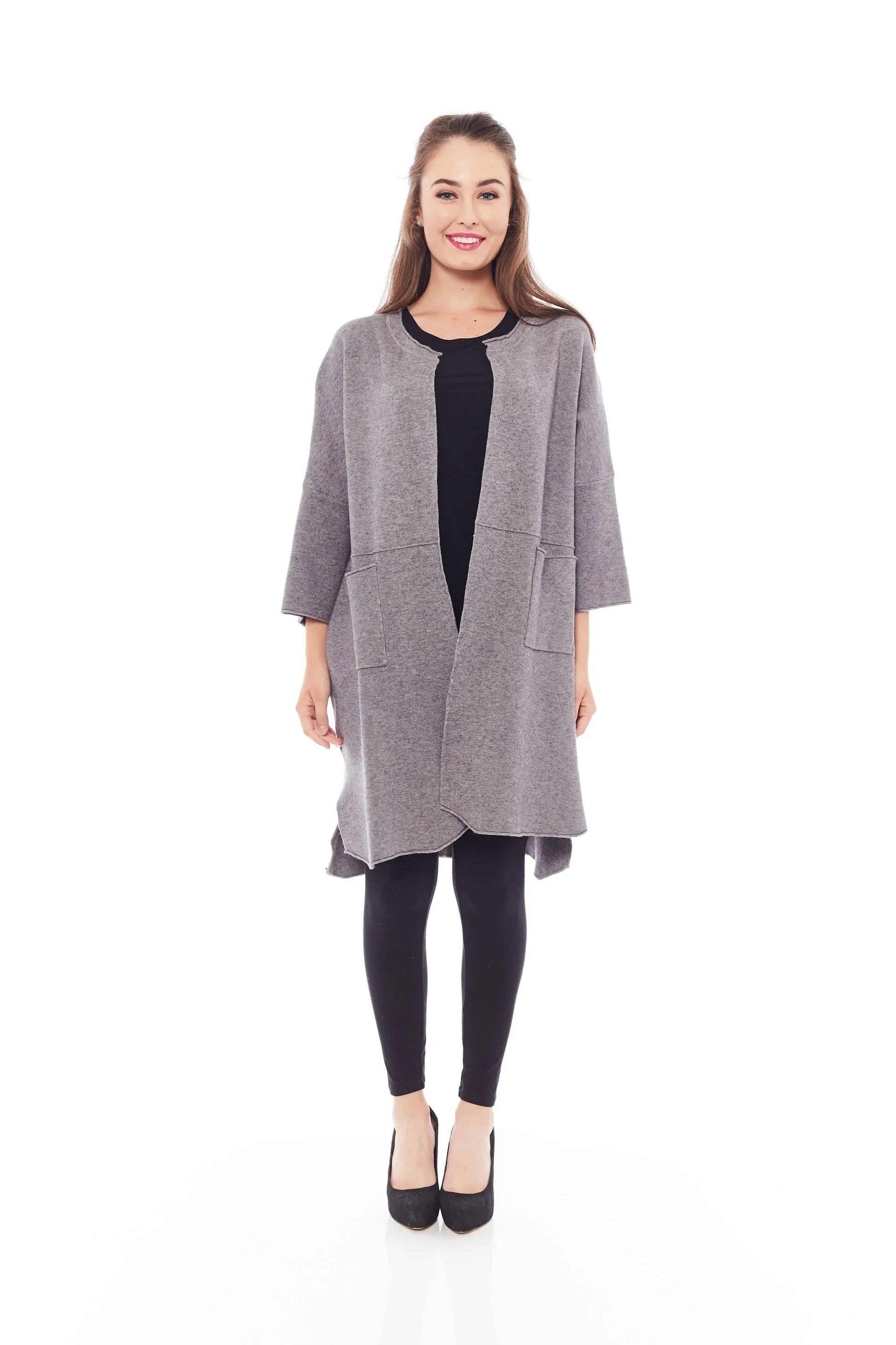 A STYLE UP CARDIGAN IN HAZE GREY - Which Mark