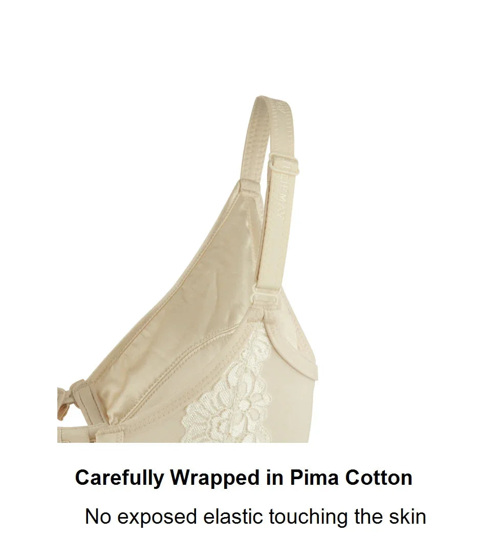 Rosie - Silk & Organic Cotton Lace Full Cup Wireless Bra - Which Mark