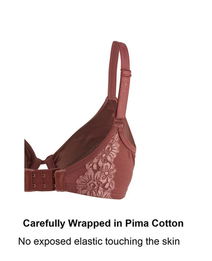 Rosie - Silk & Organic Cotton Lace Full Cup Wireless Bra - Which Mark