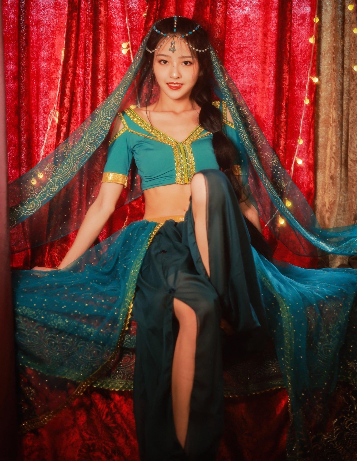 Arabian Princess Costumes Belly Dance Outfit Party Cosplay - Which Mark