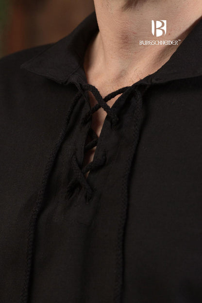 Summer Lace-Up Shirt Aton Black - Which Mark