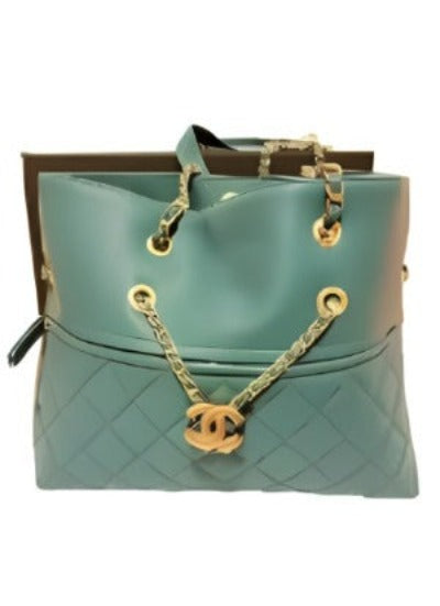 Tote Chain Gold Metal Shoulder Bag - Which Mark