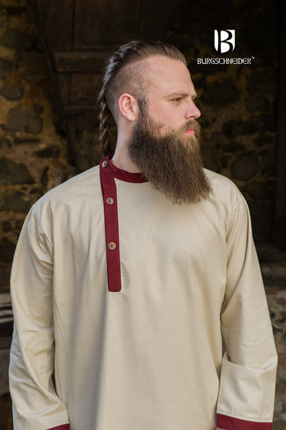 Rus Tunic Tobiasz Natural/Bordeaux - Which Mark