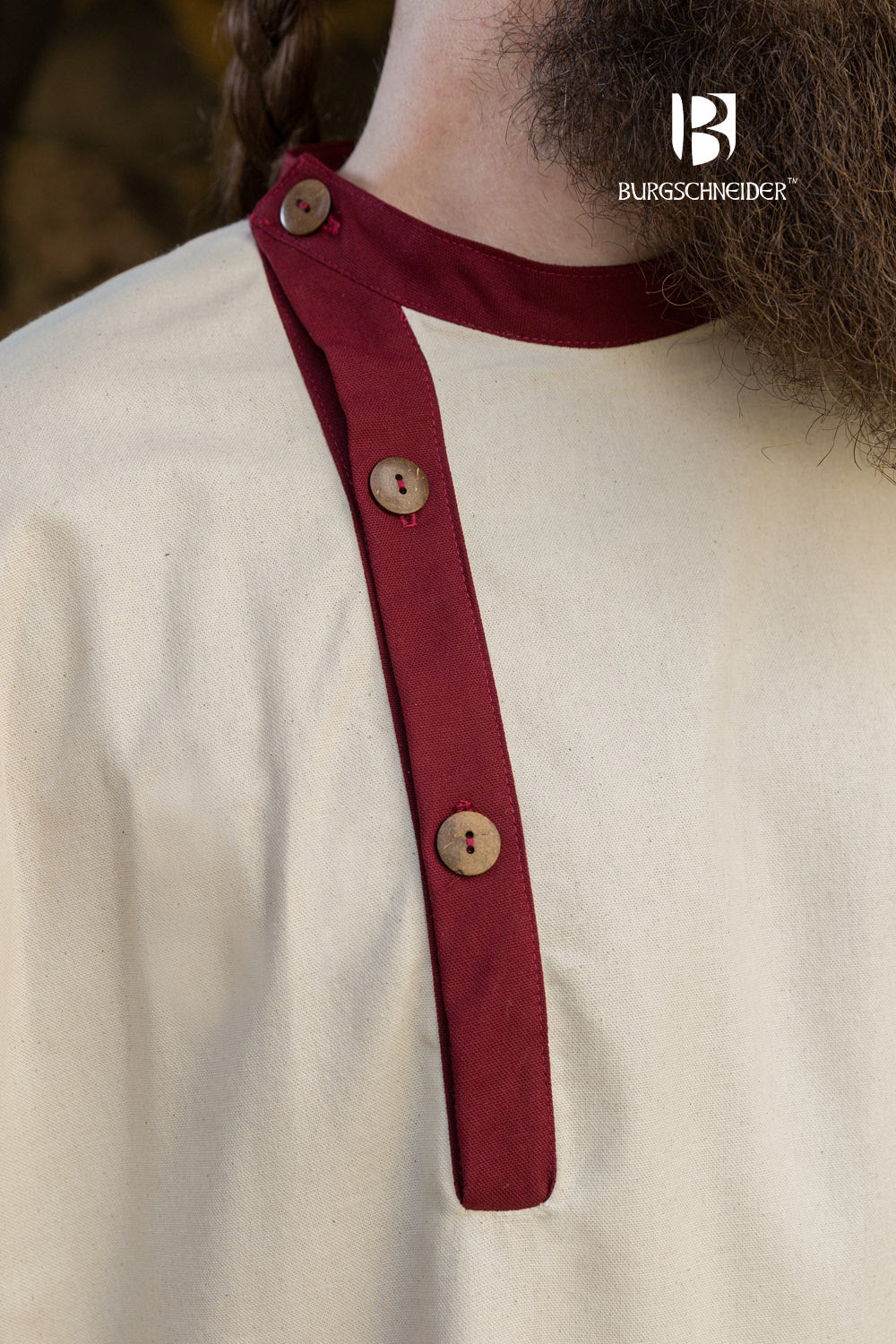 Rus Tunic Tobiasz Natural/Bordeaux - Which Mark
