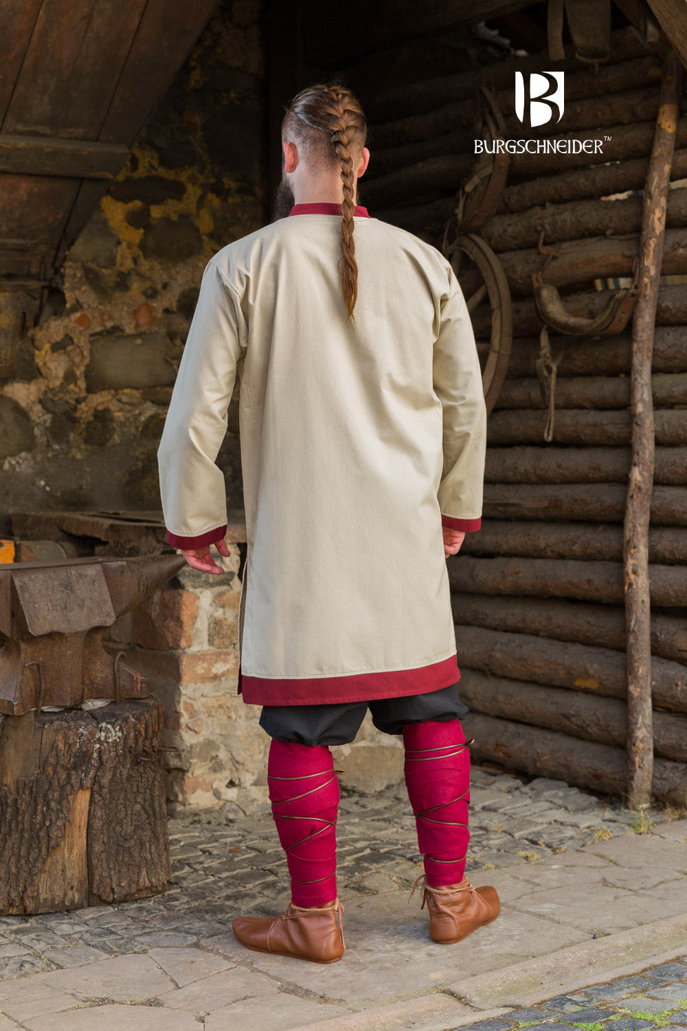 Rus Tunic Tobiasz Natural/Bordeaux - Which Mark