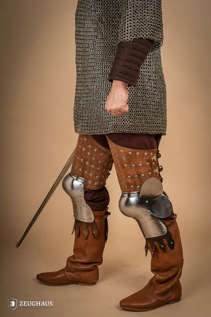 Splinted Leg Armour Suede Leather Brown - Which Mark