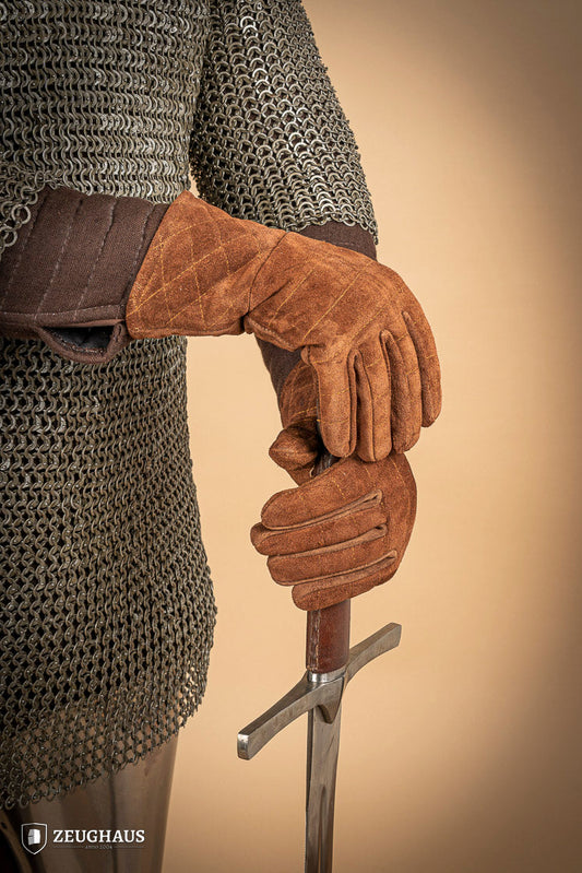 Suede Gloves for Gauntlets Brown - Which Mark