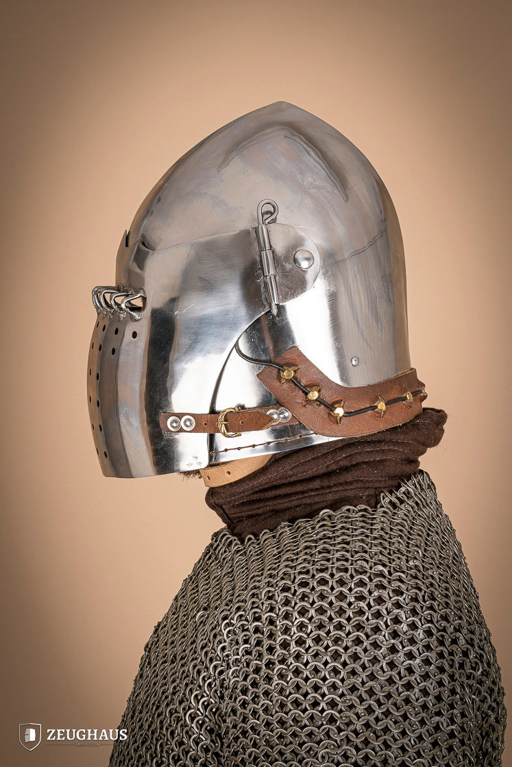 Bascinet Helmet with Visor 2mm Polished - Which Mark