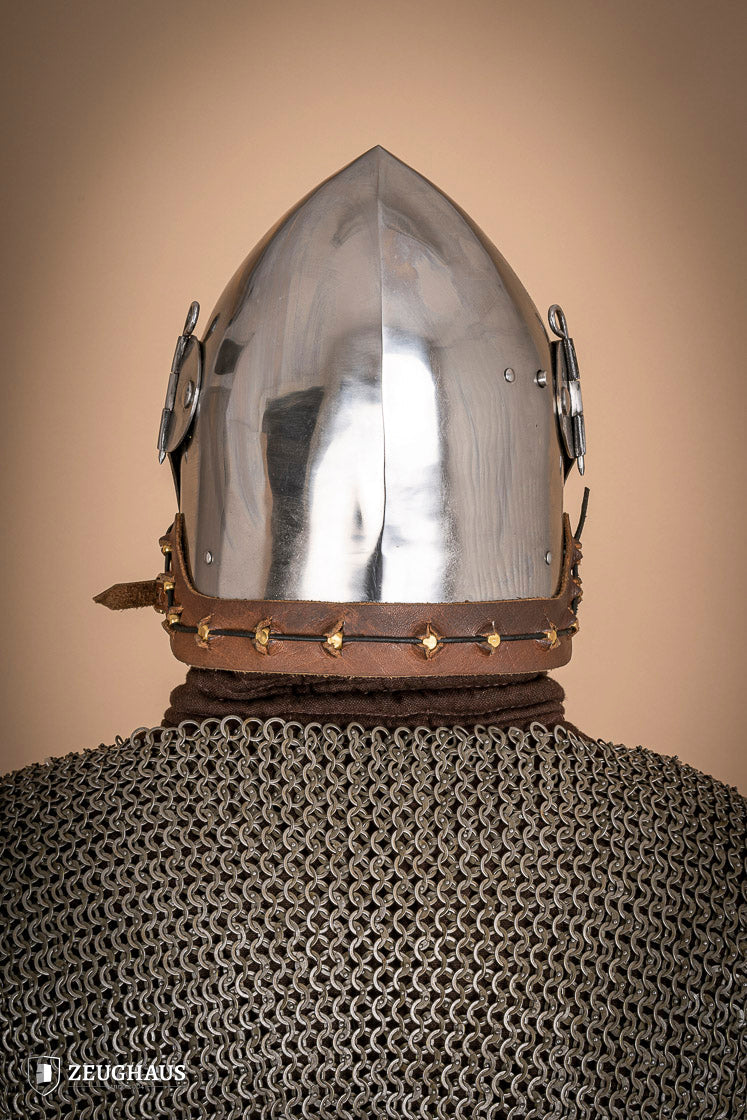 Bascinet Helmet with Visor 2mm Polished - Which Mark