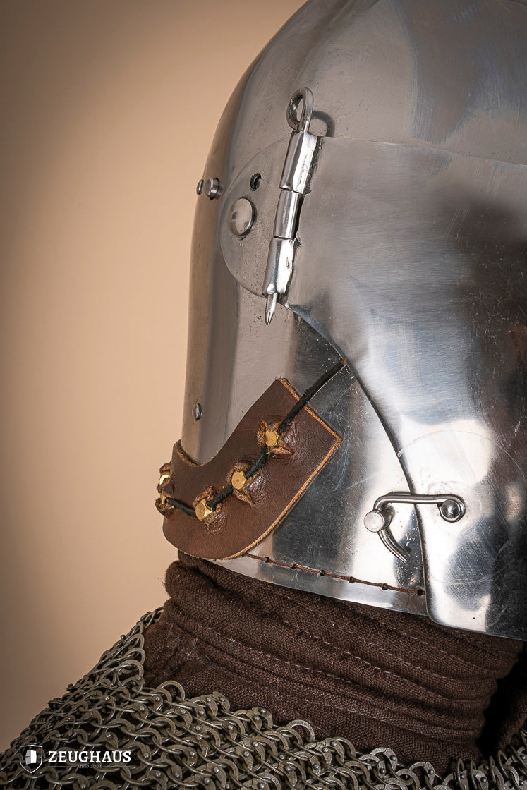 Bascinet Helmet with Visor 2mm Polished - Which Mark