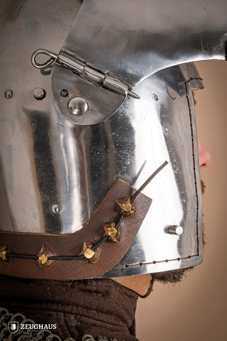 Bascinet Helmet with Visor 2mm Polished - Which Mark