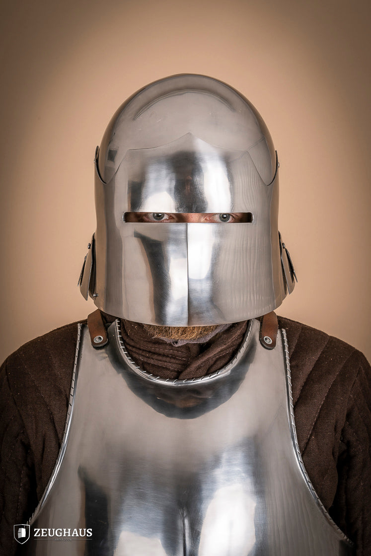 German Sallet Helmet 15th Cent. 1,6mm Polished - Which Mark
